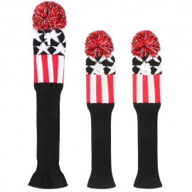 3 Pcs Golf Head Covers Set Wood Head Covers with Numbers