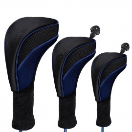 3pcs Golf Head Covers Driver Fairway Woods Headcovers Golf Accessories