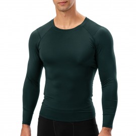 Men Sport Shirt Long Sleeve O Neck Stretchy Slim Fitness T-shirts